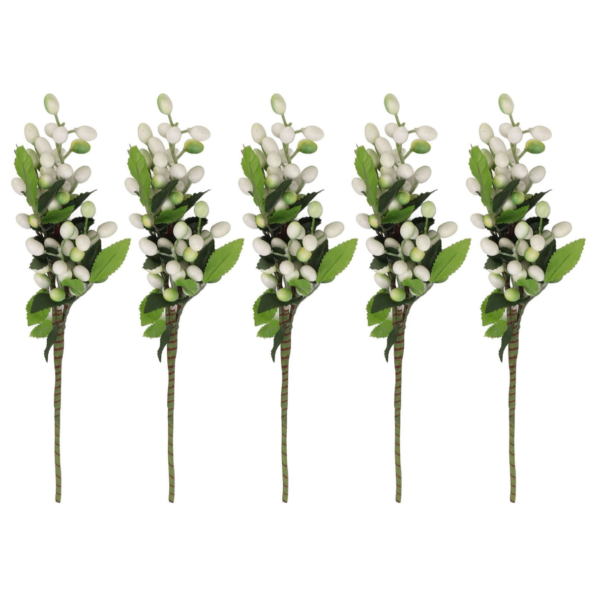 5PCS Artificial Berries Artificial Pip Berry Stems Decoration for Living Room Office White