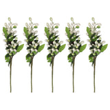 5PCS Artificial Berries Artificial Pip Berry Stems Decoration for Living Room Office White