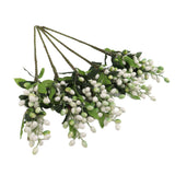 5PCS Artificial Berries Artificial Pip Berry Stems Decoration for Living Room Office White - Side View