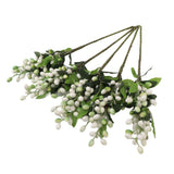 5PCS Artificial Berries Artificial Pip Berry Stems Decoration for Living Room Office White