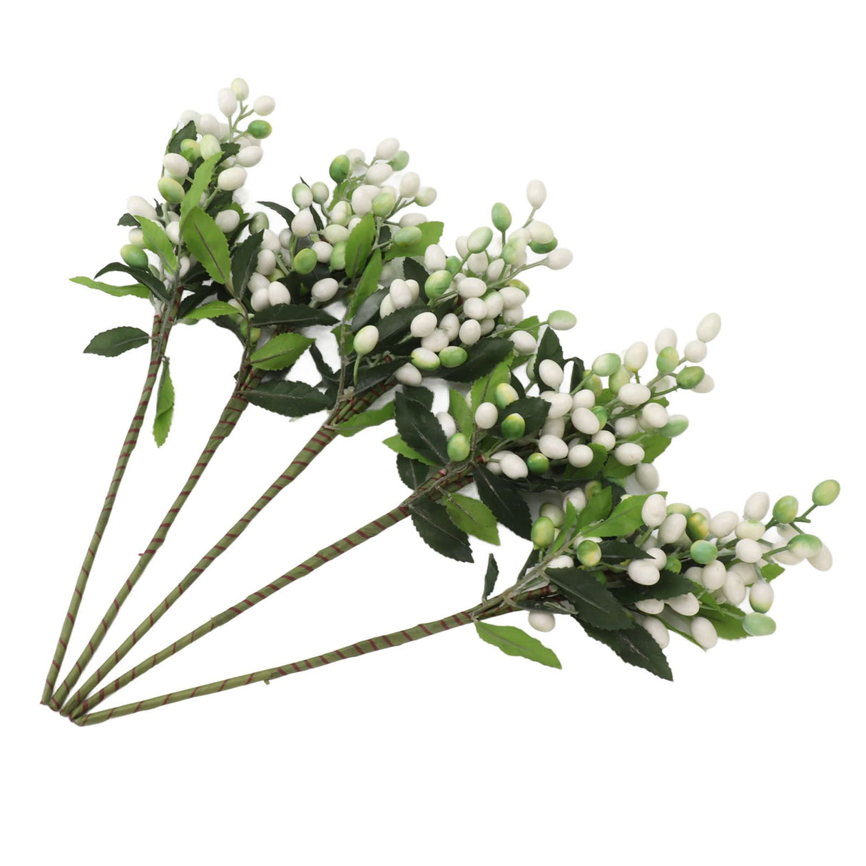 5PCS Artificial Berries Artificial Pip Berry Stems Decoration for Living Room Office White