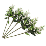 5PCS Artificial Berries Artificial Pip Berry Stems Decoration for Living Room Office White - Extra Image