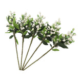 5PCS Artificial Berries Artificial Pip Berry Stems Decoration for Living Room Office White - Extra Image