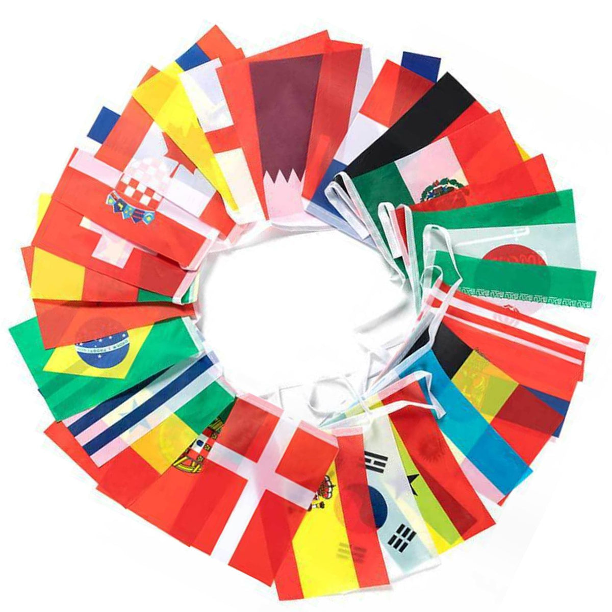 95ft 100 Countries String Flag World Flag Banner International Flags Banner for Party Decorations Bars Sports Clubs School Festivals Celebrations 14x21cm