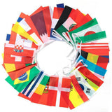 95ft 100 Countries String Flag World Flag Banner International Flags Banner for Party Decorations Bars Sports Clubs School Festivals Celebrations 14x21cm