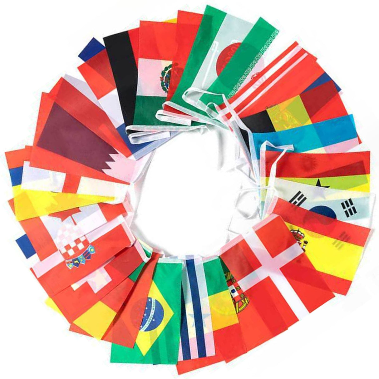 95ft 100 Countries String Flag World Flag Banner International Flags Banner for Party Decorations Bars Sports Clubs School Festivals Celebrations 14x21cm