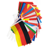 95ft 100 Countries String Flag World Flag Banner International Flags Banner for Party Decorations Bars Sports Clubs School Festivals Celebrations 14x21cm - Close-Up Angle