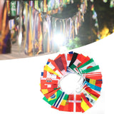 95ft 100 Countries String Flag World Flag Banner International Flags Banner for Party Decorations Bars Sports Clubs School Festivals Celebrations 14x21cm