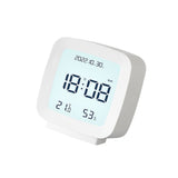 Kids Alarm Clock LED Digital Indoor Alarm Clocks with Temperature and Humidity Display for Kids White