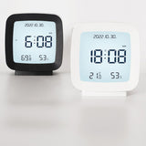 Kids Alarm Clock LED Digital Indoor Alarm Clocks with Temperature and Humidity Display for Kids White - 45-Degree Angle