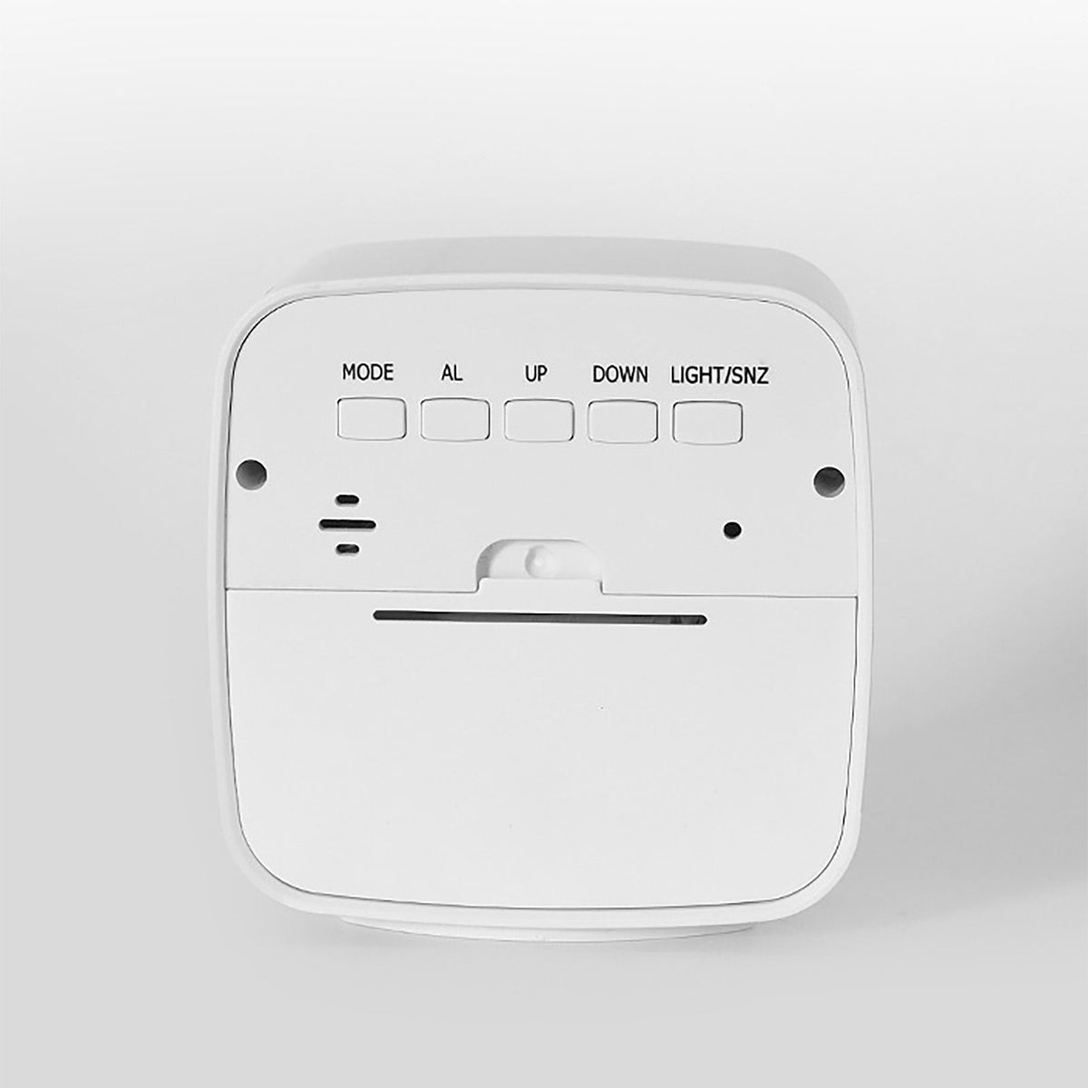 Kids Alarm Clock LED Digital Indoor Alarm Clocks with Temperature and Humidity Display for Kids White