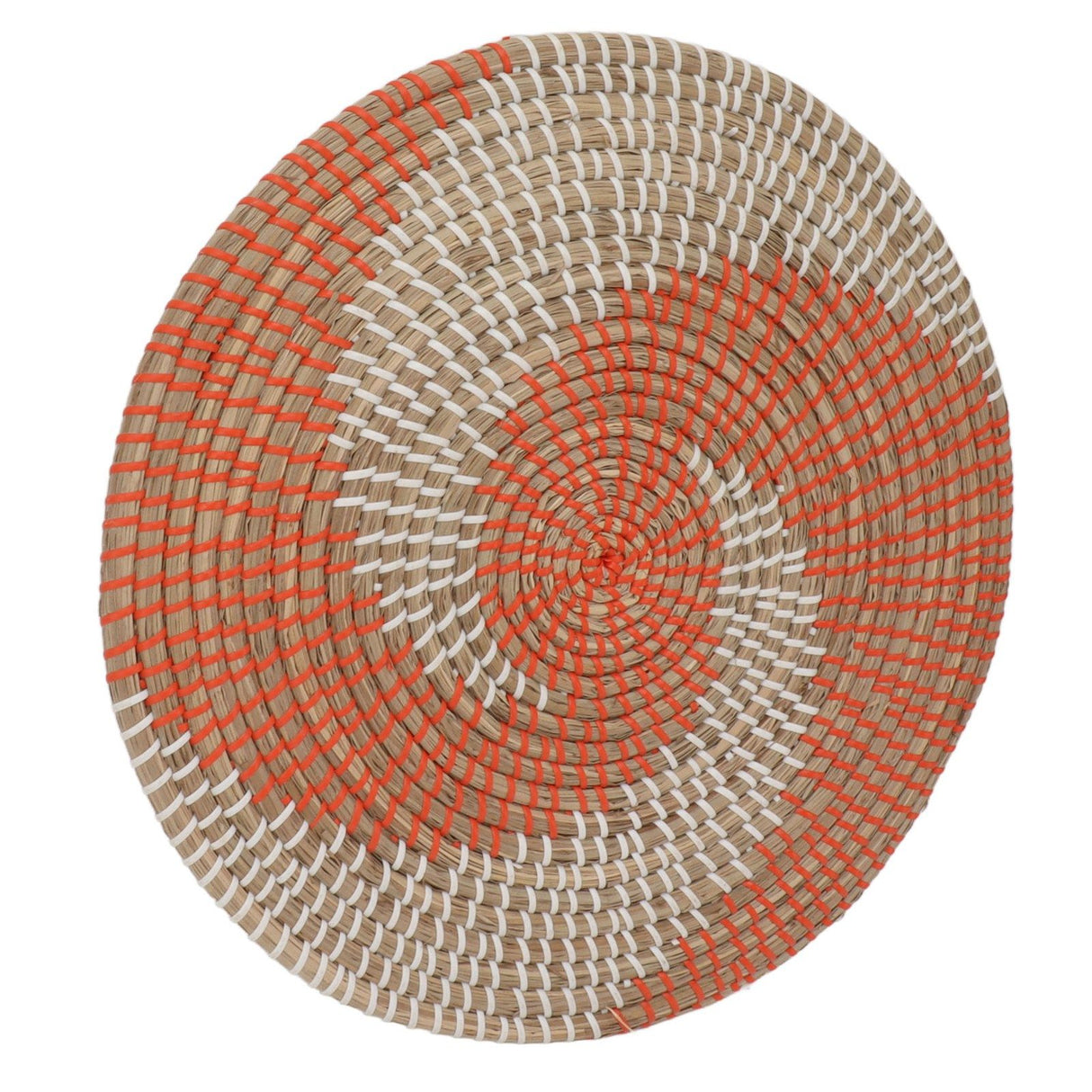 40CM Woven Wall Basket Decor Handmade Seagrass Versatile Bowl Insulation Hook Design Hanging Wall Decor for Living Room