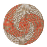 40CM Woven Wall Basket Decor Handmade Seagrass Versatile Bowl Insulation Hook Design Hanging Wall Decor for Living Room - Top-Down View