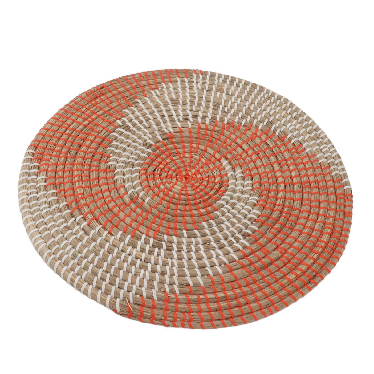 40CM Woven Wall Basket Decor Handmade Seagrass Versatile Bowl Insulation Hook Design Hanging Wall Decor for Living Room