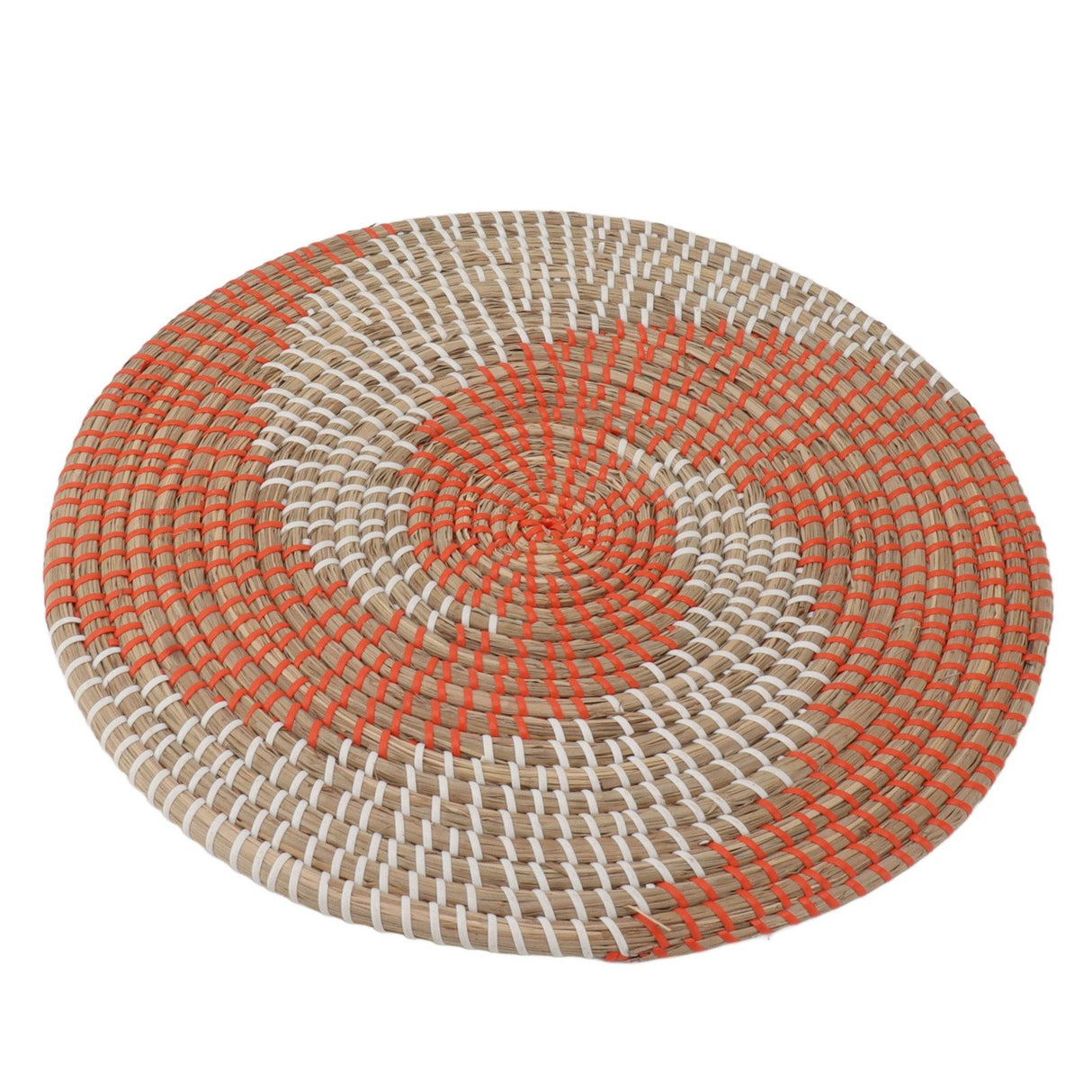 40CM Woven Wall Basket Decor Handmade Seagrass Versatile Bowl Insulation Hook Design Hanging Wall Decor for Living Room