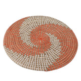 40CM Woven Wall Basket Decor Handmade Seagrass Versatile Bowl Insulation Hook Design Hanging Wall Decor for Living Room