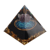 Crystal Epoxy Pyramid Decoration Hand Made 6cm Home Pyramid Desktop Ornament for Positive Energy - 45-Degree Angle