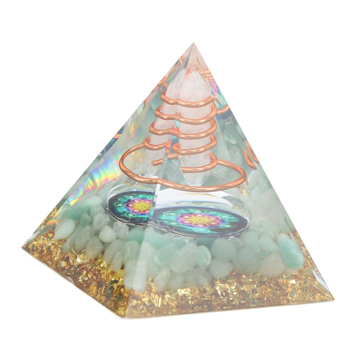 6cm Energy Generator Orgonite Pyramid for Positive Energy Healing Crystal Pyramid Meditation Orgonite Pyramids