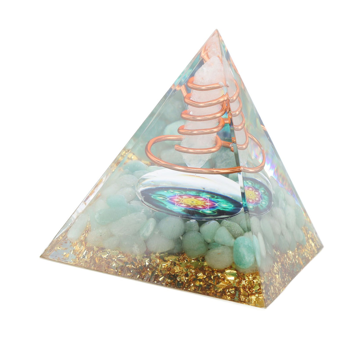 6cm Energy Generator Orgonite Pyramid for Positive Energy Healing Crystal Pyramid Meditation Orgonite Pyramids