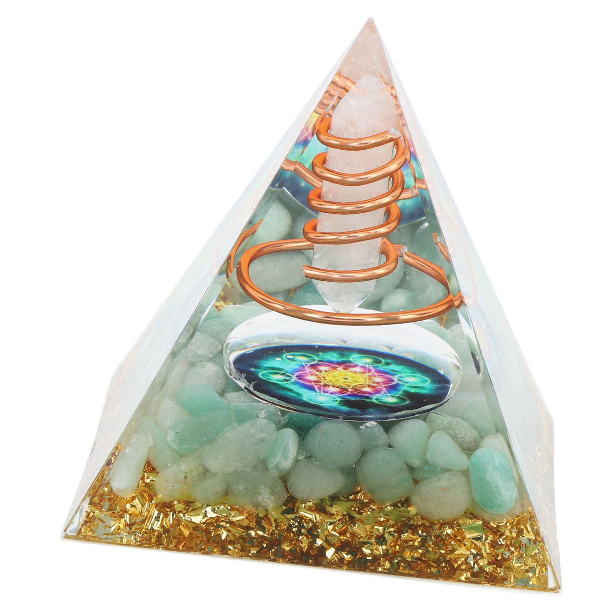 6cm Energy Generator Orgonite Pyramid for Positive Energy Healing Crystal Pyramid Meditation Orgonite Pyramids