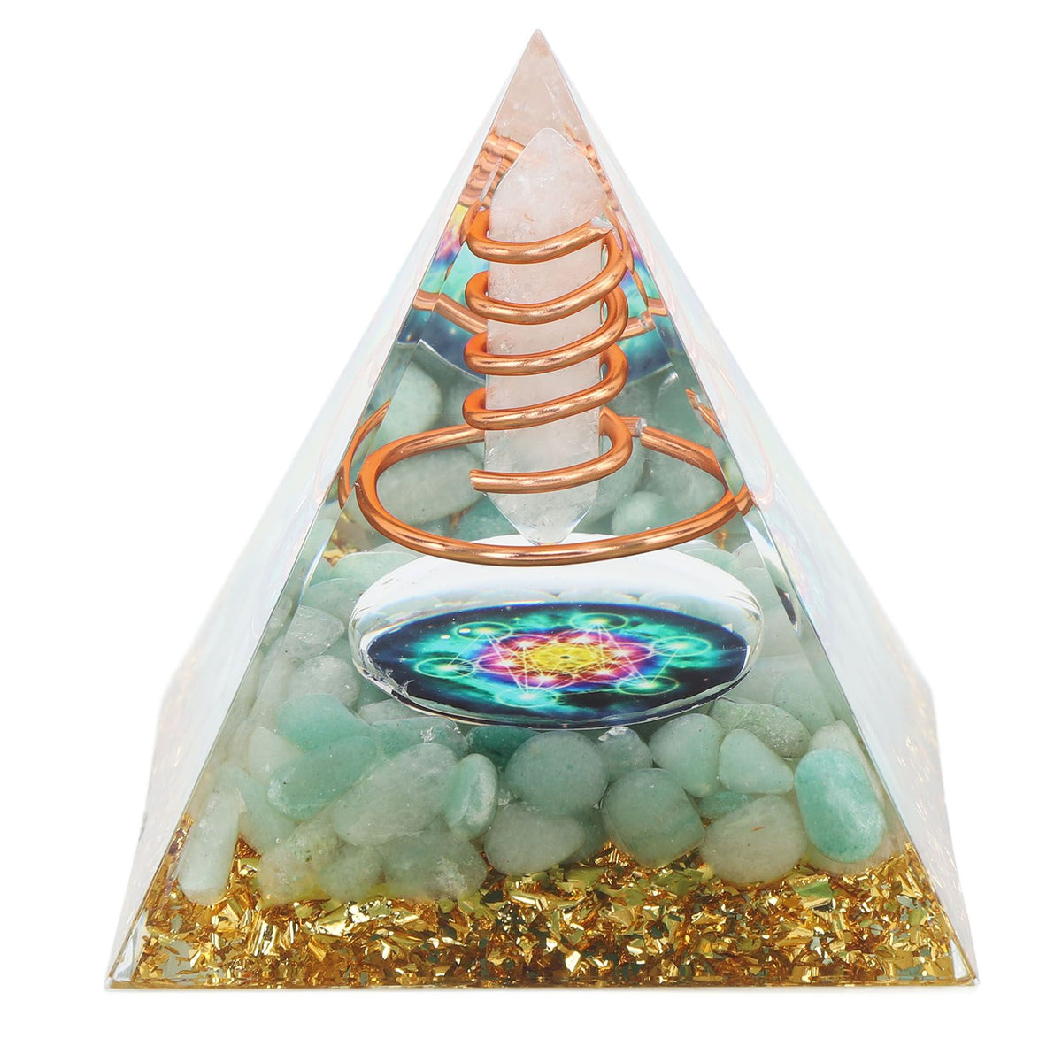 6cm Energy Generator Orgonite Pyramid for Positive Energy Healing Crystal Pyramid Meditation Orgonite Pyramids