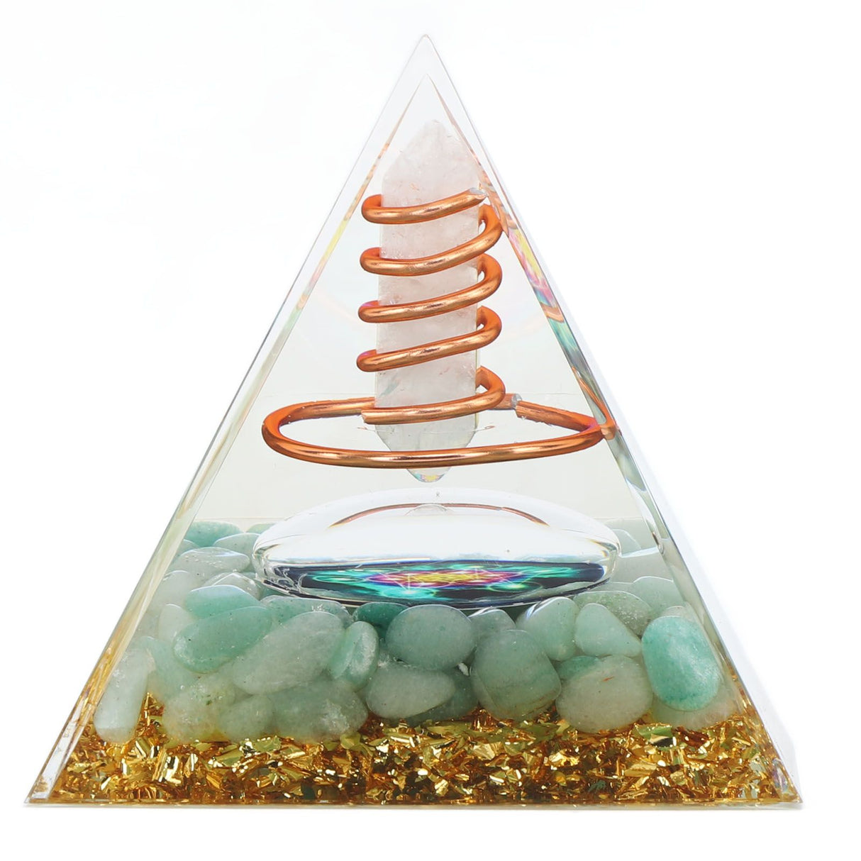 6cm Energy Generator Orgonite Pyramid for Positive Energy Healing Crystal Pyramid Meditation Orgonite Pyramids