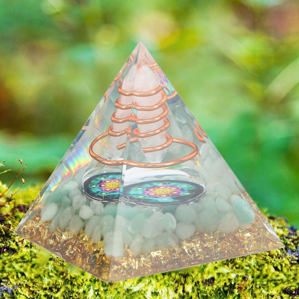 6cm Energy Generator Orgonite Pyramid for Positive Energy Healing Crystal Pyramid Meditation Orgonite Pyramids