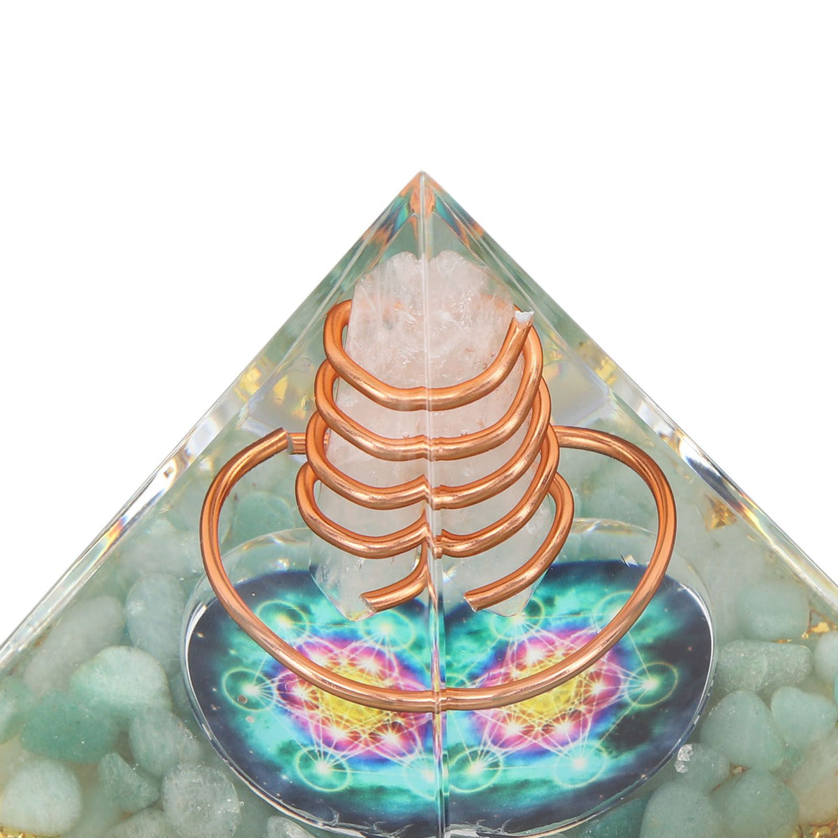 6cm Energy Generator Orgonite Pyramid for Positive Energy Healing Crystal Pyramid Meditation Orgonite Pyramids