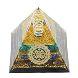 Crystal Pyramid Energy Generator Orgone Pyramid for Positive Energy Desktop Decoration Stress Reduce Healing Meditation Attract Wealth Lucky 6cm