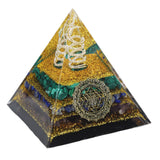 Crystal Pyramid Energy Generator Orgone Pyramid for Positive Energy Desktop Decoration Stress Reduce Healing Meditation Attract Wealth Lucky 6cm - Side View