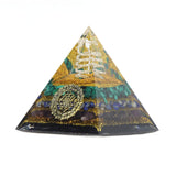 Crystal Pyramid Energy Generator Orgone Pyramid for Positive Energy Desktop Decoration Stress Reduce Healing Meditation Attract Wealth Lucky 6cm - 45-Degree Angle
