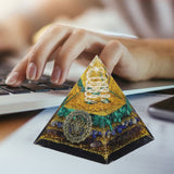 Crystal Pyramid Energy Generator Orgone Pyramid for Positive Energy Desktop Decoration Stress Reduce Healing Meditation Attract Wealth Lucky 6cm - Extra Image