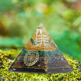 Crystal Pyramid Energy Generator Orgone Pyramid for Positive Energy Desktop Decoration Stress Reduce Healing Meditation Attract Wealth Lucky 6cm - Extra Image