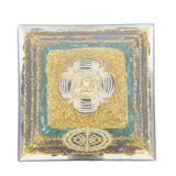 Crystal Pyramid Energy Generator Orgone Pyramid for Positive Energy Desktop Decoration Stress Reduce Healing Meditation Attract Wealth Lucky 6cm - Extra Image