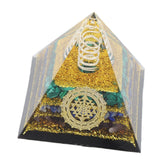 Crystal Pyramid Energy Generator Orgone Pyramid for Positive Energy Desktop Decoration Stress Reduce Healing Meditation Attract Wealth Lucky 6cm