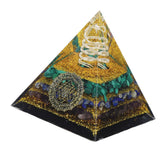 Crystal Pyramid Energy Generator Orgone Pyramid for Positive Energy Desktop Decoration Stress Reduce Healing Meditation Attract Wealth Lucky 6cm - Extra Image