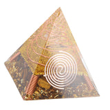 6cm Positive Energy Pyramid Tabletop Ornament Energy Generator for Stress Reduce Healing Meditation - Side View