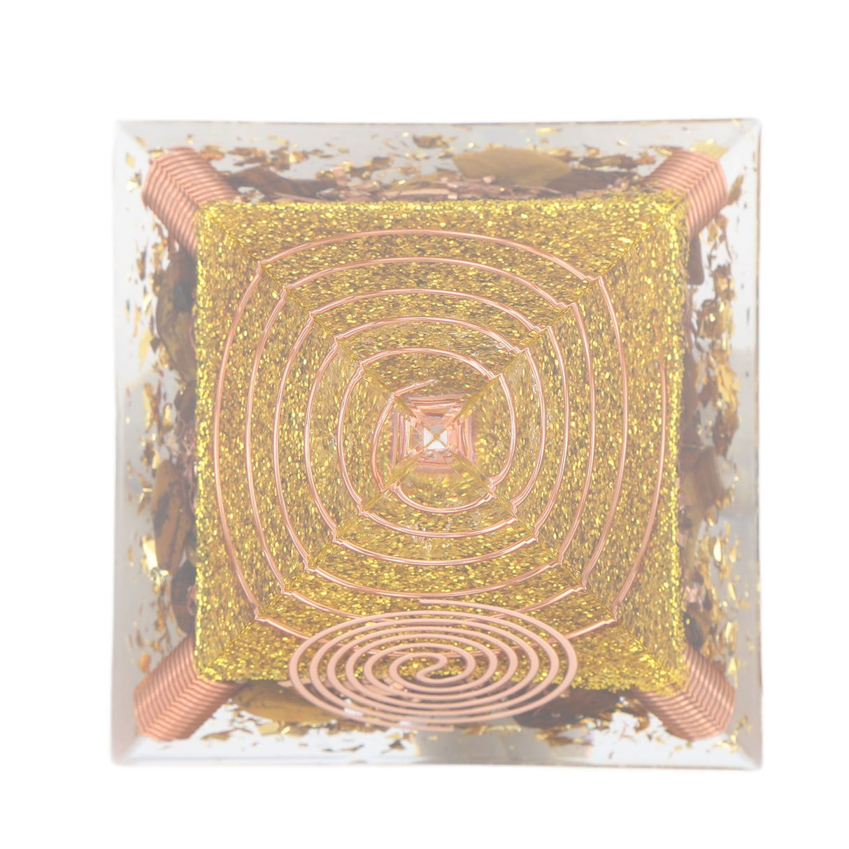 6cm Positive Energy Pyramid Tabletop Ornament Energy Generator for Stress Reduce Healing Meditation