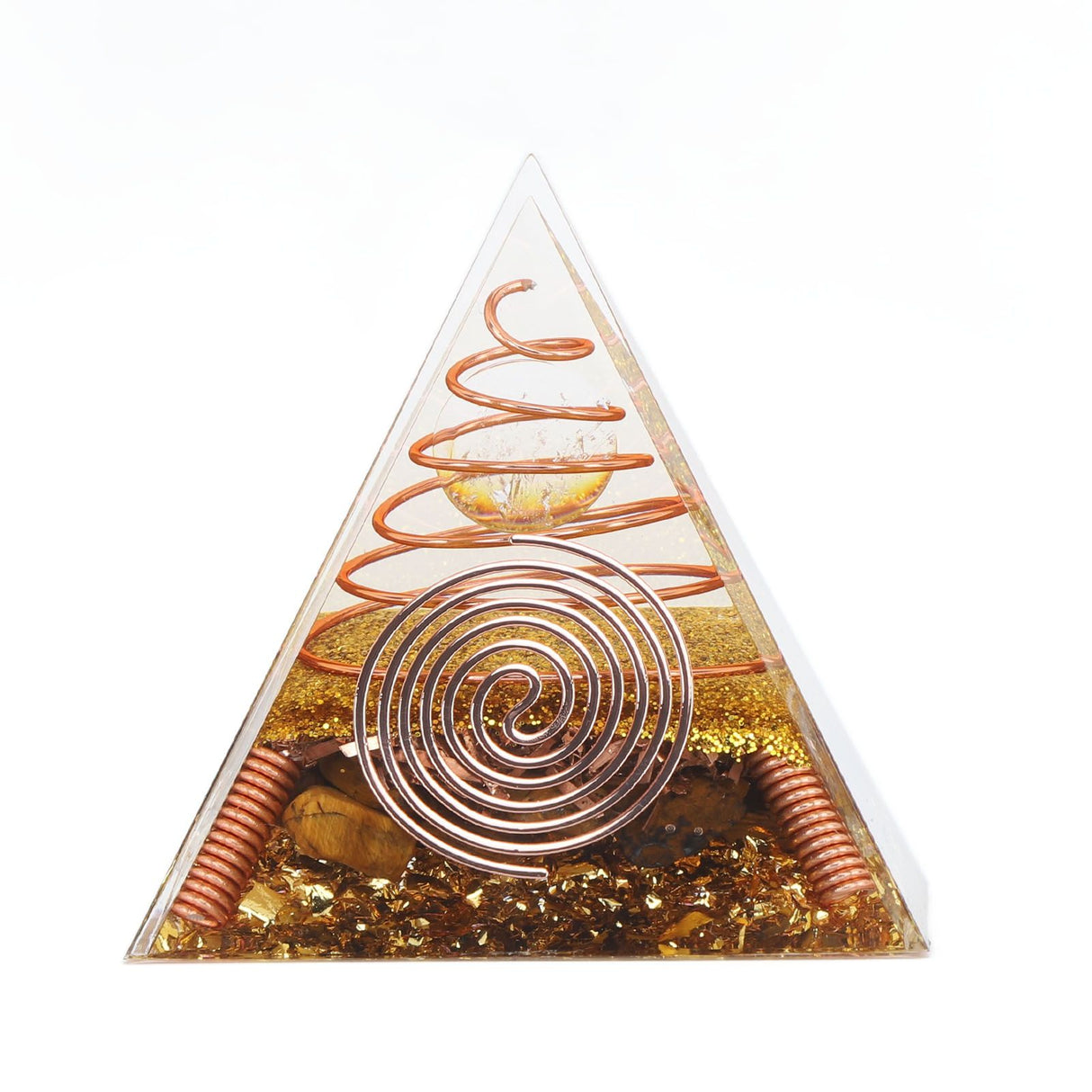 6cm Positive Energy Pyramid Tabletop Ornament Energy Generator for Stress Reduce Healing Meditation