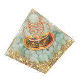 Orgonite Pyramid Crystal Energy Generator 6cm Stone Copper Handmade Pyramid Decor for Positive Energy Meditation - Side View