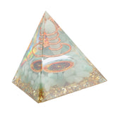 Orgonite Pyramid Crystal Energy Generator 6cm Stone Copper Handmade Pyramid Decor for Positive Energy Meditation - 45-Degree Angle