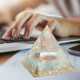 Orgonite Pyramid Crystal Energy Generator 6cm Stone Copper Handmade Pyramid Decor for Positive Energy Meditation - Extra Image
