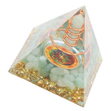Orgonite Pyramid Crystal Energy Generator 6cm Stone Copper Handmade Pyramid Decor for Positive Energy Meditation - Extra Image