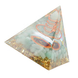 Orgonite Pyramid Crystal Energy Generator 6cm Stone Copper Handmade Pyramid Decor for Positive Energy Meditation - Extra Image