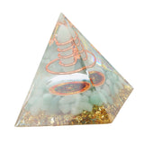 Orgonite Pyramid Crystal Energy Generator 6cm Stone Copper Handmade Pyramid Decor for Positive Energy Meditation - Extra Image