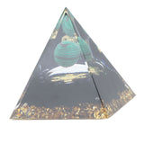 6cm Crystal Pyramid Unique Pure Natural Handmade Crystal Pyramid Ornament for Home Desktop - Front View