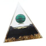 6cm Crystal Pyramid Unique Pure Natural Handmade Crystal Pyramid Ornament for Home Desktop - Side View