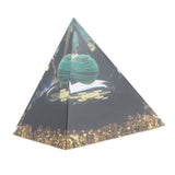 6cm Crystal Pyramid Unique Pure Natural Handmade Crystal Pyramid Ornament for Home Desktop - Top-Down View