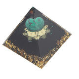 6cm Crystal Pyramid Unique Pure Natural Handmade Crystal Pyramid Ornament for Home Desktop - Rear View
