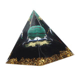 6cm Crystal Pyramid Unique Pure Natural Handmade Crystal Pyramid Ornament for Home Desktop - Close-Up Angle